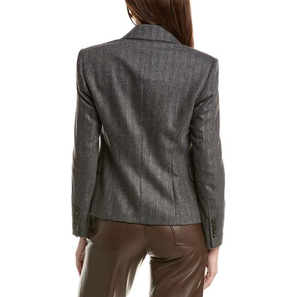 Brunello Cucinelli Womens Wool-Blend Blazer - Picture 2 of 3